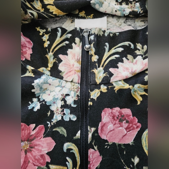 Vintage - Incognito Floral Top w Zipper - Size L- NWOT - Picture 8 of 8